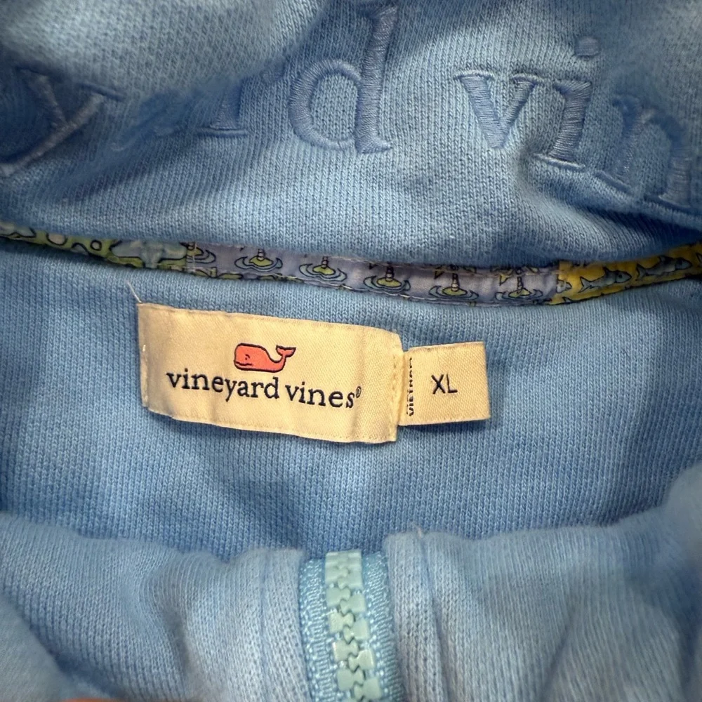 Vineyard Vines Blue Pullover with Nautical Patterns - Picture 3 of 8